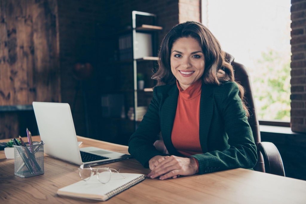 beautiful female estate manager
